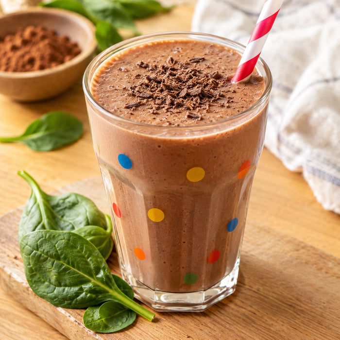 Chocolate spinach shake