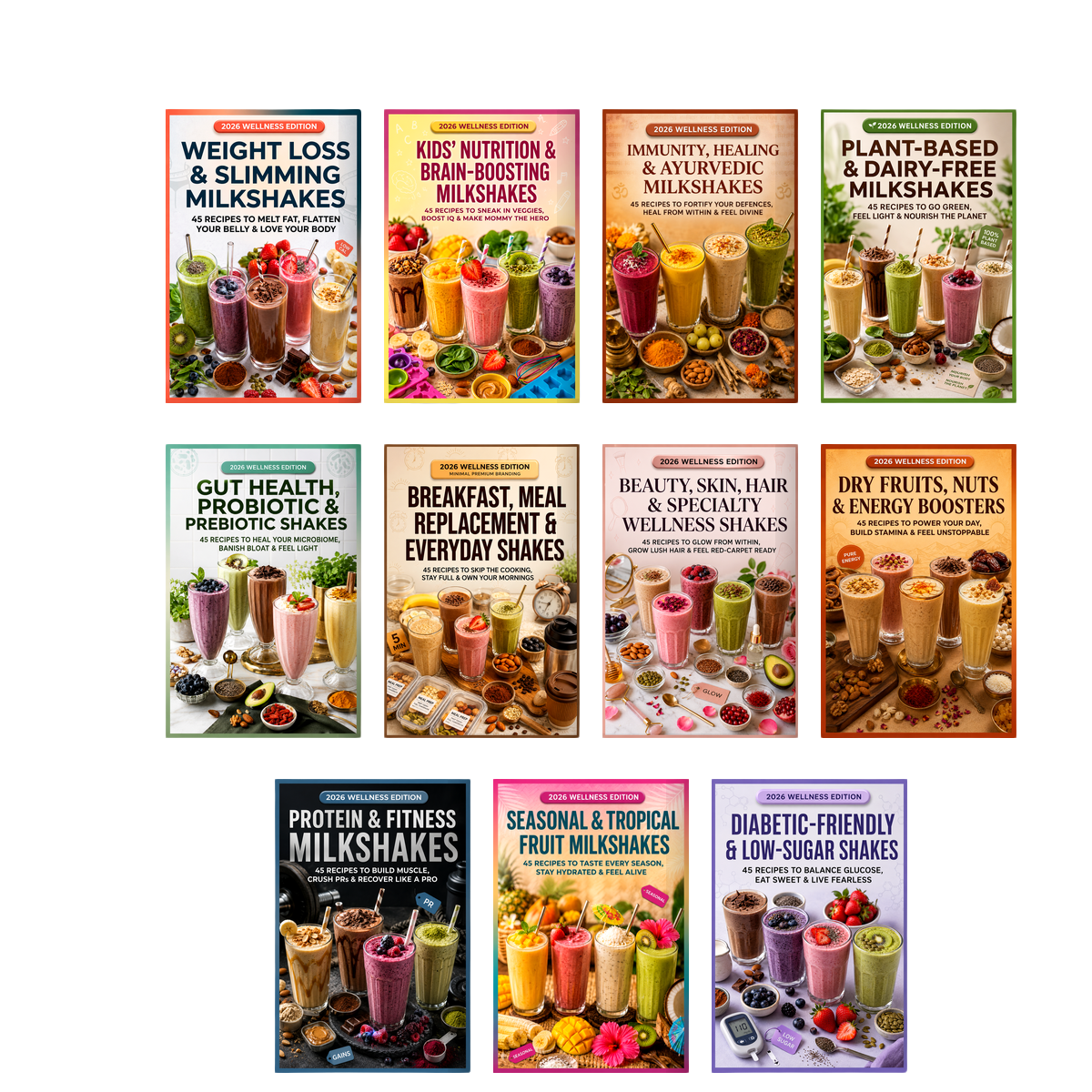 505 Power Milkshake Recipes – 11 Books Collection