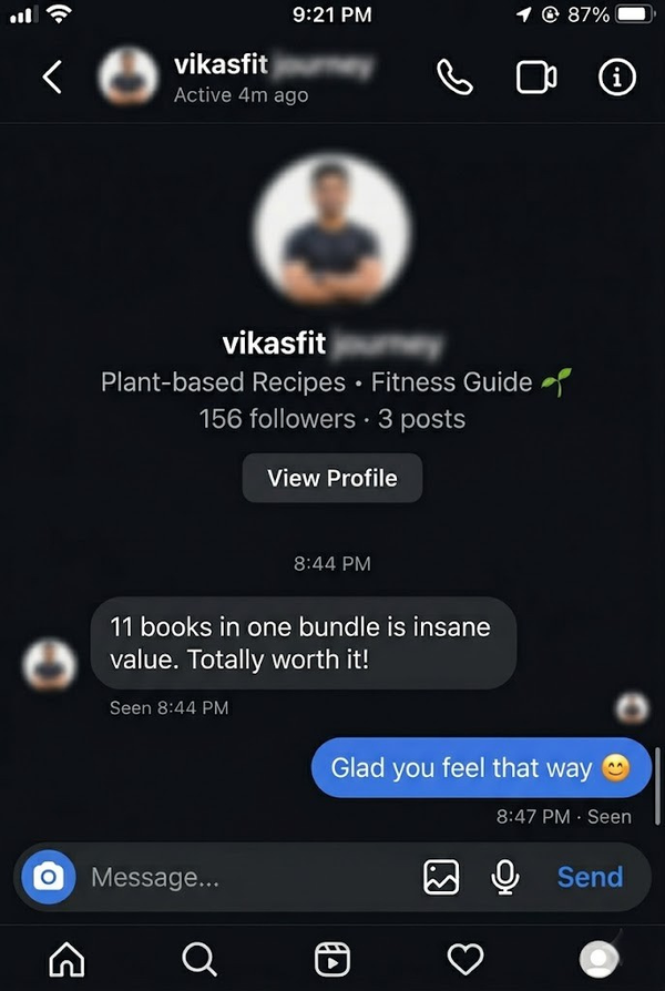 Customer recipe screenshot
