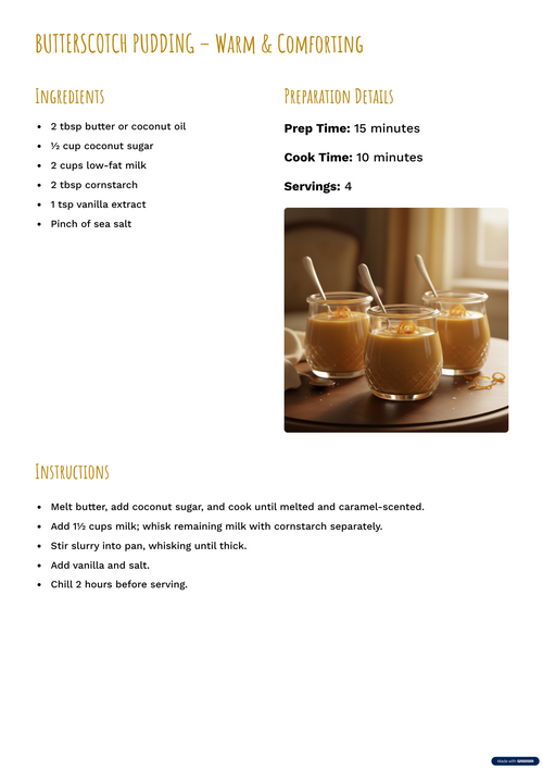 Butterscotch Pudding