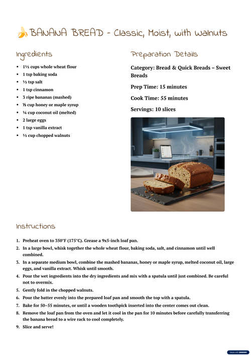 Healthy Banana Bread