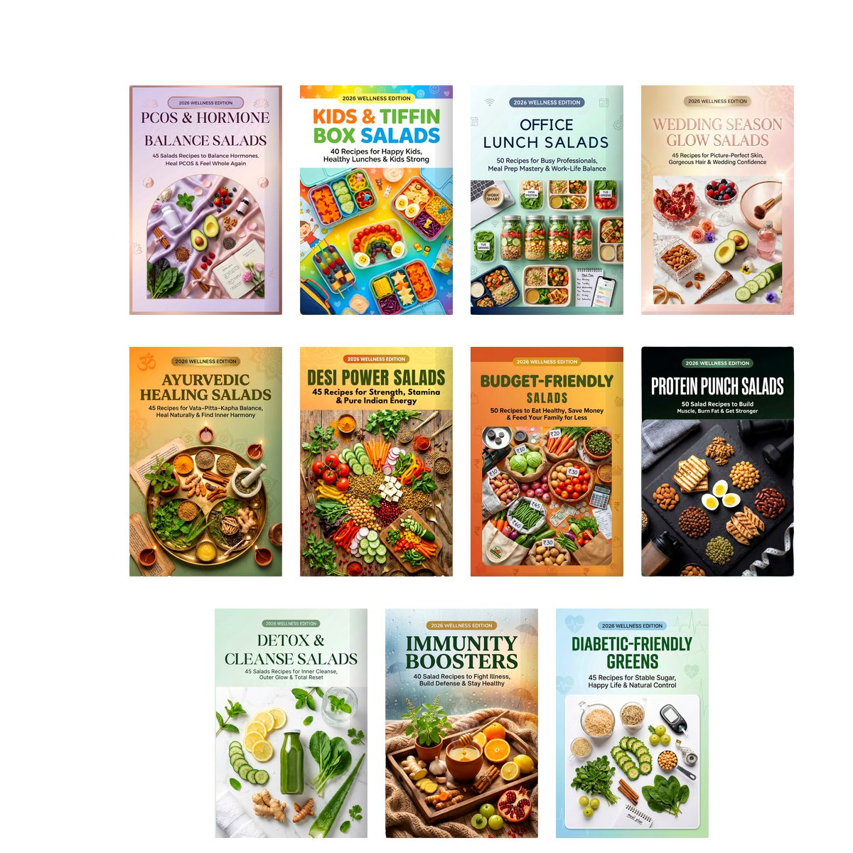 11 Salad Recipe Books in One – 500 Recipes to Eat Healthy Every Day