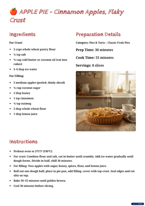 Sugar-Free Apple Pie