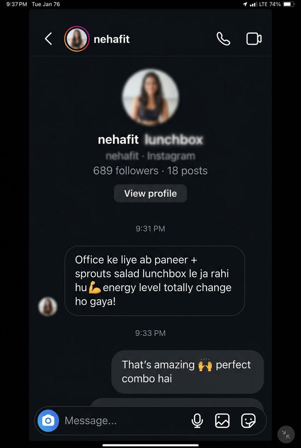 Customer recipe screenshot