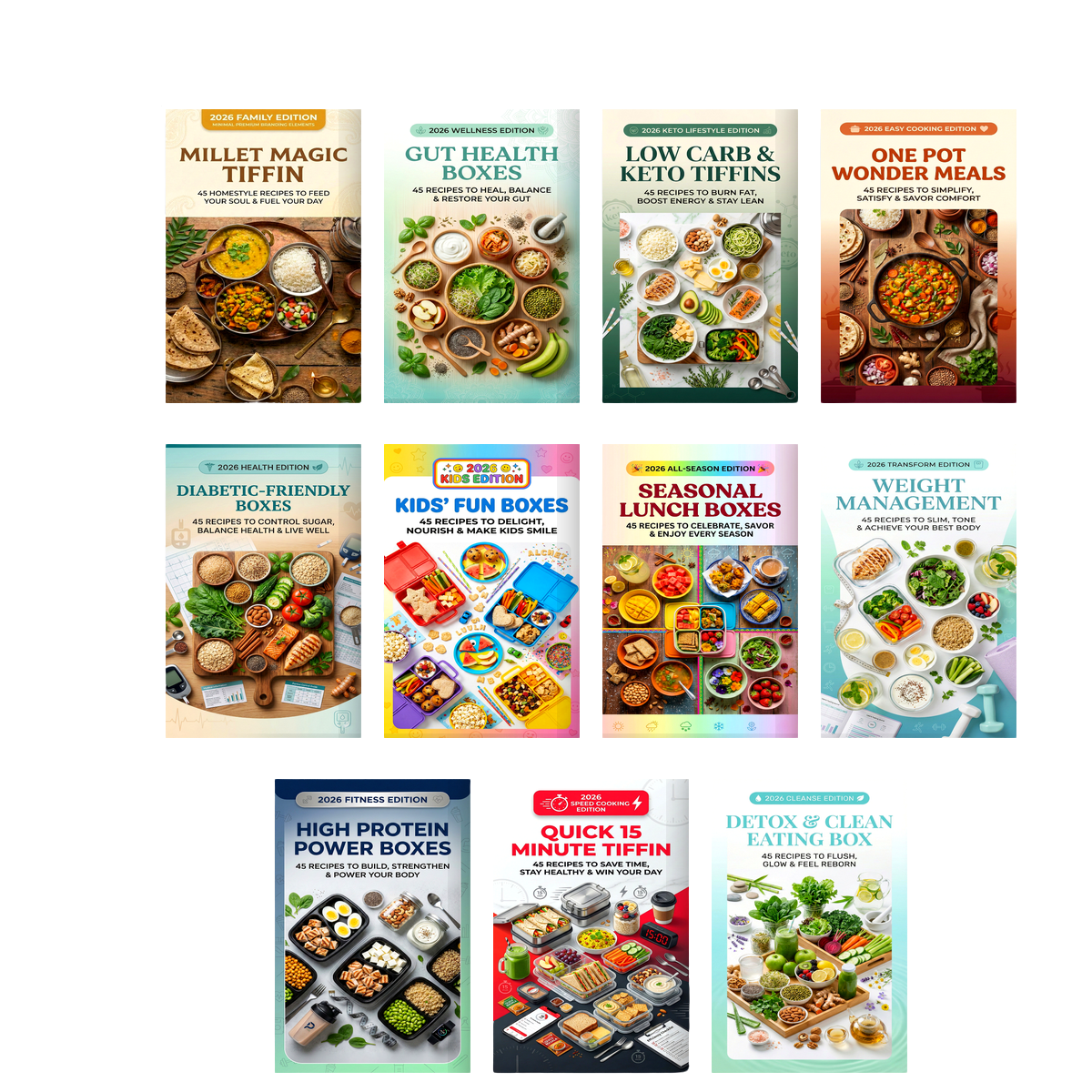 500 Healthy Lunchbox Recipes – 11 Books in 1 Combo